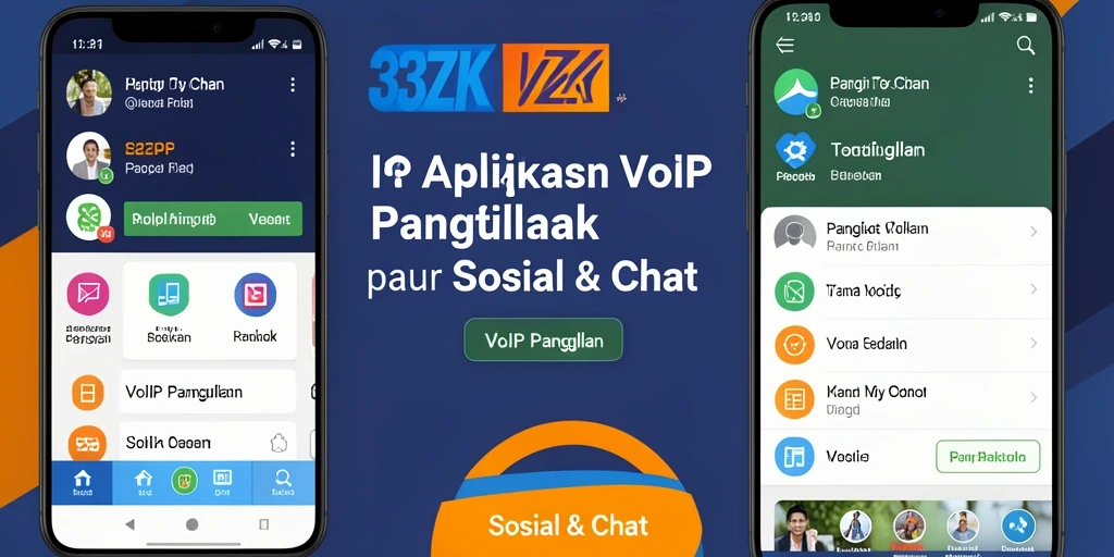 Antarmuka pengguna 33ZK untuk panggilan VoIP yang intuitif.