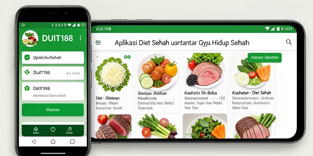 Antarmuka DUIT188 yang intuitif dan fungsi Diet Sehat yang menarik.