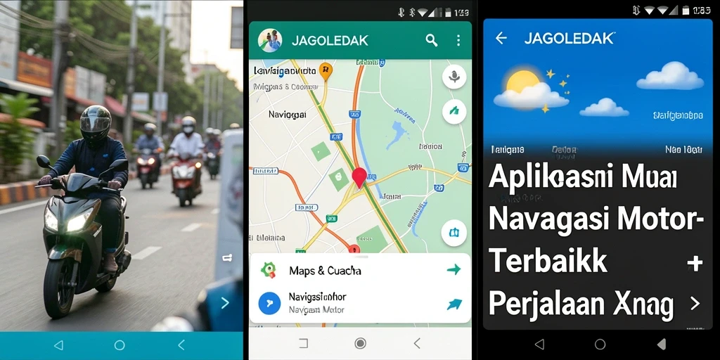 Antarmuka aplikasi JAGOLEDAK yang sederhana dan intuitif untuk navigasi motor.