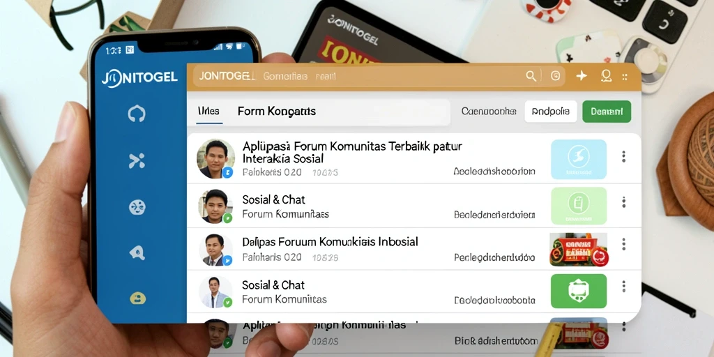 Tampilan antarmuka JONITOGEL untuk Forum Komunitas.