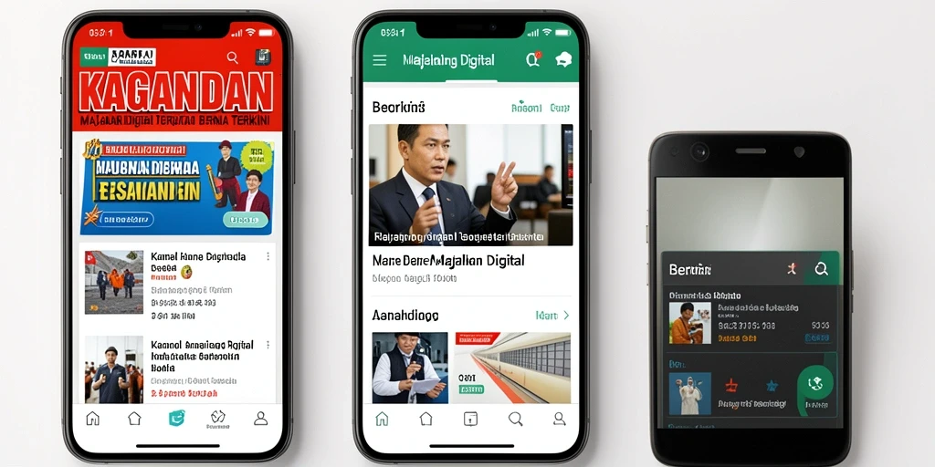 Antarmuka KAGANDAN yang menarik dan mudah digunakan untuk membaca berita.