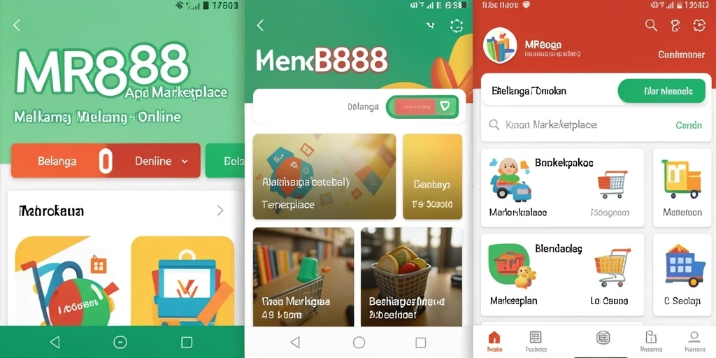 Tampilan antarmuka utama MR888 yang menarik dan intuitif untuk belanja online.
