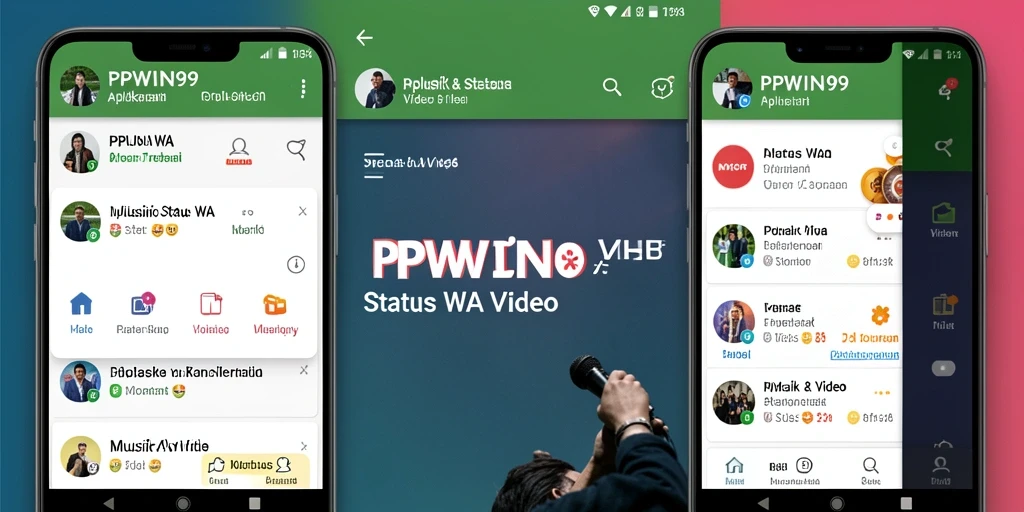Tampilan menarik dari aplikasi PPWIN99 untuk status video.