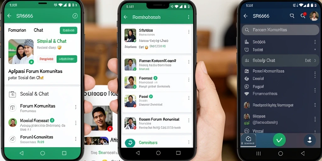 Antarmuka aplikasi Forum Komunitas yang interaktif dan menarik.