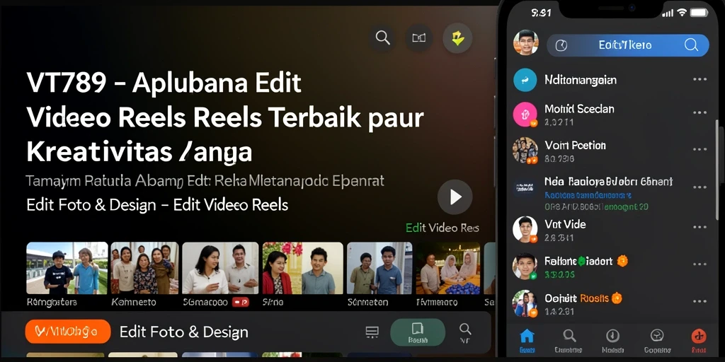 Antarmuka intuitif VT789 untuk editing video Reels.